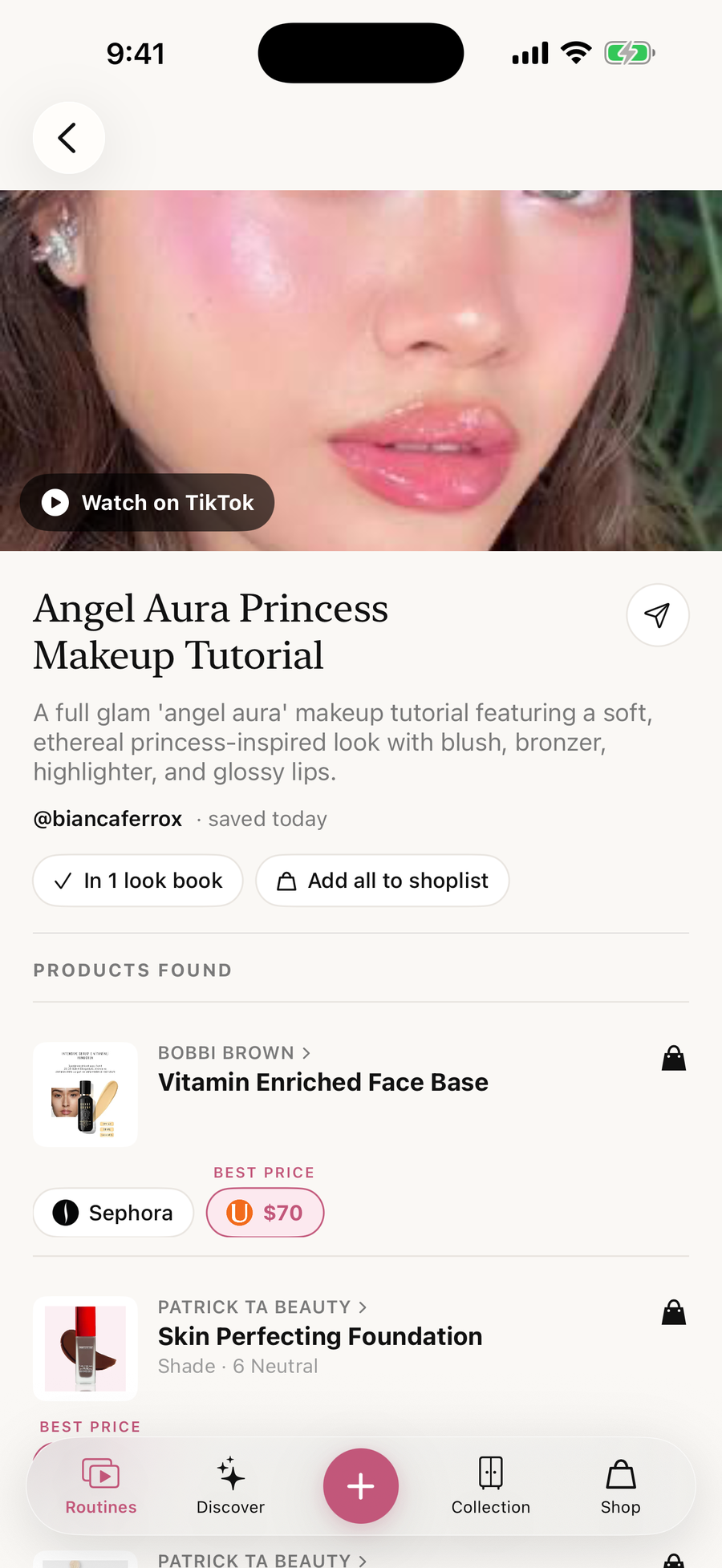 Every product from a beauty video, with the best price