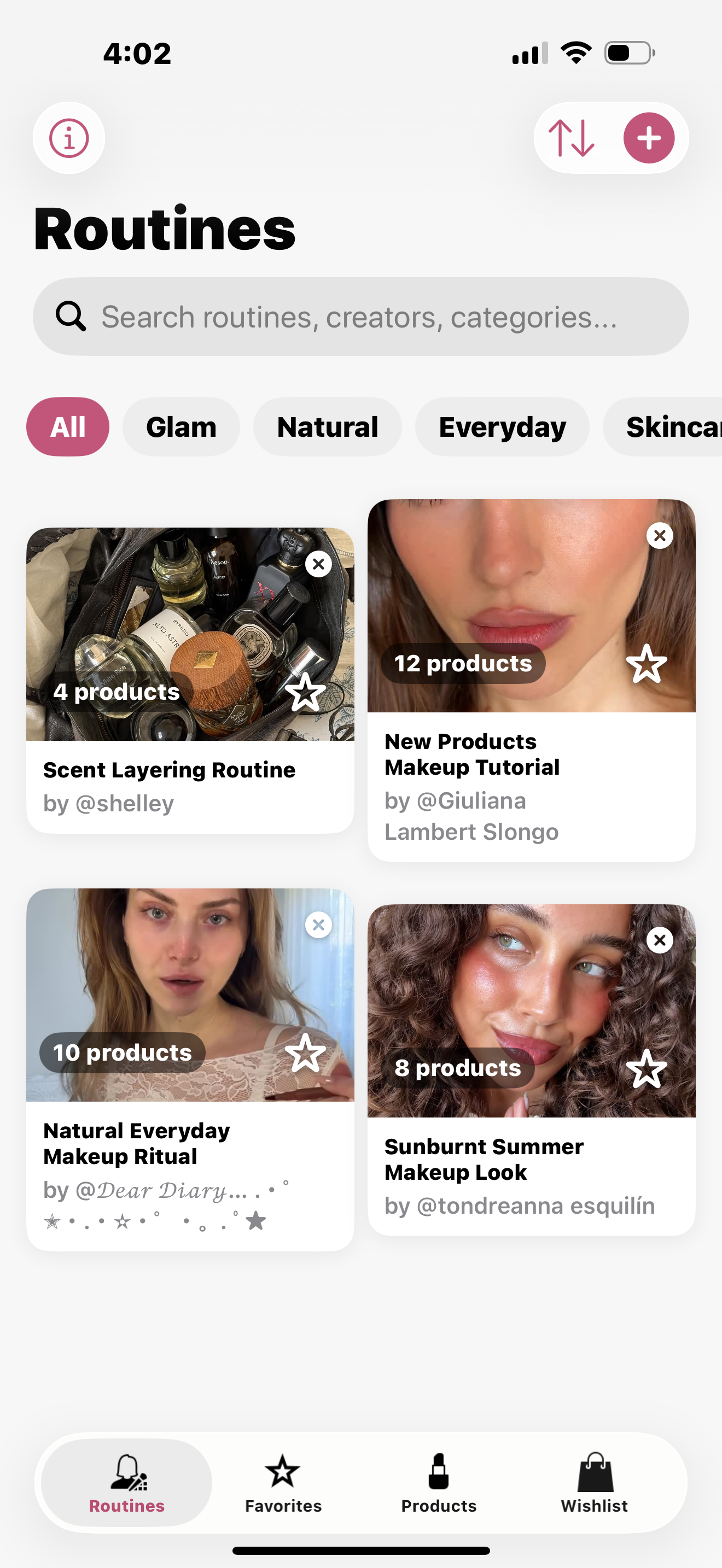 Routines in Glossy